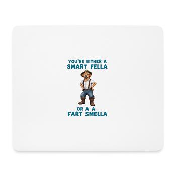 Vous êtes soit un gars intelligent, soit un pet qui sent bon - Tapis de souris (format paysage) - blanc - Devant