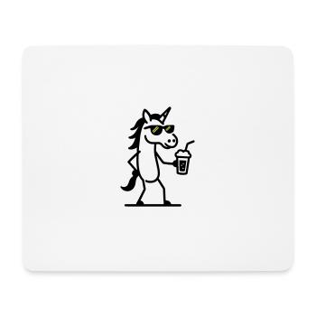 Boisson fraîche Licorne - Tapis de souris (format paysage) - blanc - Devant