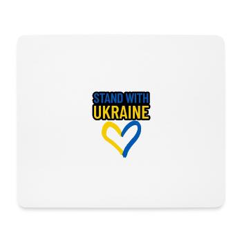 STAND WITH UKRAINE support print - Mouse Pad (horizontal) - white - Front