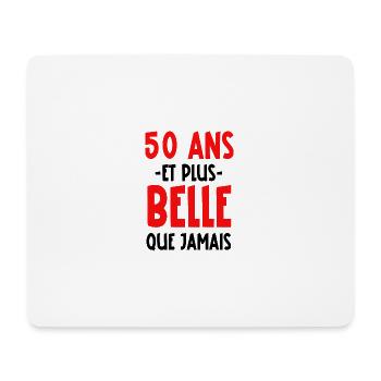 50 ans et plus belle que jamais - Tapis de souris (format paysage) - blanc - Devant