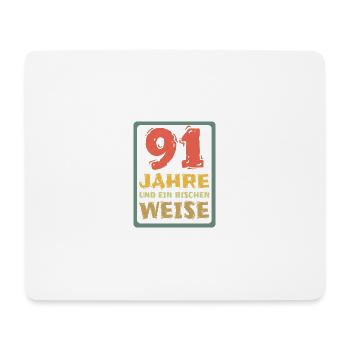 91 - Mousepad (Querformat) - Weiß - Vorne