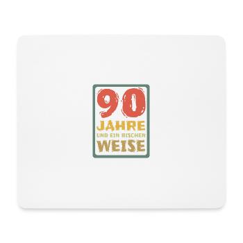 Weisheit 90 - Mousepad (Querformat) - Weiß - Vorne