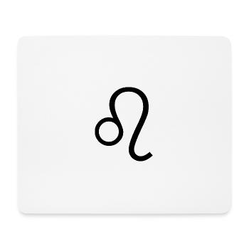 Zodiac sign Leo, exclusive t-shirt design - Mouse Pad (horizontal) - white - Front