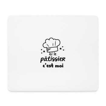 le pâtissier sans moustache - Tapis de souris (format paysage) - blanc - Devant