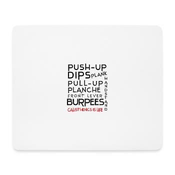 Calisthenics Übungen Motiv mit Statement - Mousepad (Querformat) - Weiß - Vorne