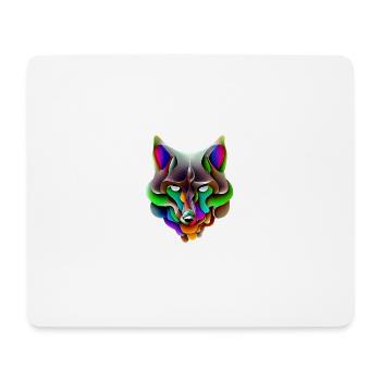 Wolf - Mousepad (Querformat) - Weiß - Vorne