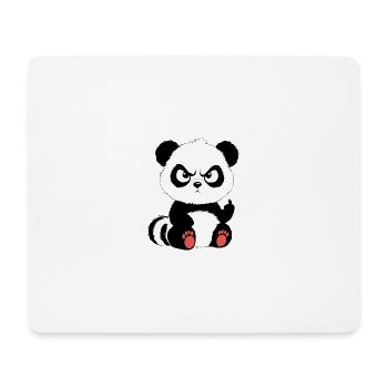 Böser Panda - Mousepad (Querformat) - Weiß - Vorne