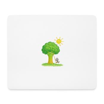 Brokkolibaum Swingin' Tage - Mousepad (Querformat) - Weiß - Vorne