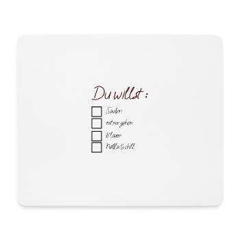 0652A733 3792 487E B09C 5B88AAFD5637 - Mousepad (Querformat) - Weiß - Vorne