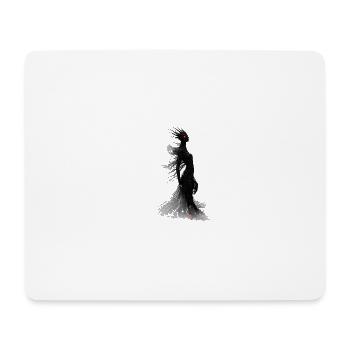 Djinn d’horreur noir aux yeux rouges - Tapis de souris (format paysage) - blanc - Devant