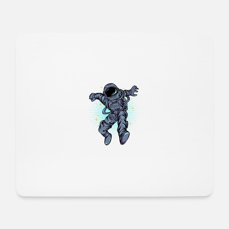Astronaut - Mousepad (Querformat) - Weiß