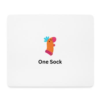Une chaussette - Tapis de souris (format paysage) - blanc - Devant
