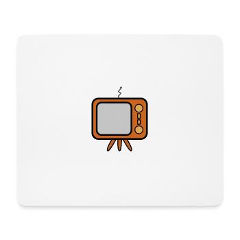 TV Vintage - Tapis de souris (format paysage) - blanc - Devant