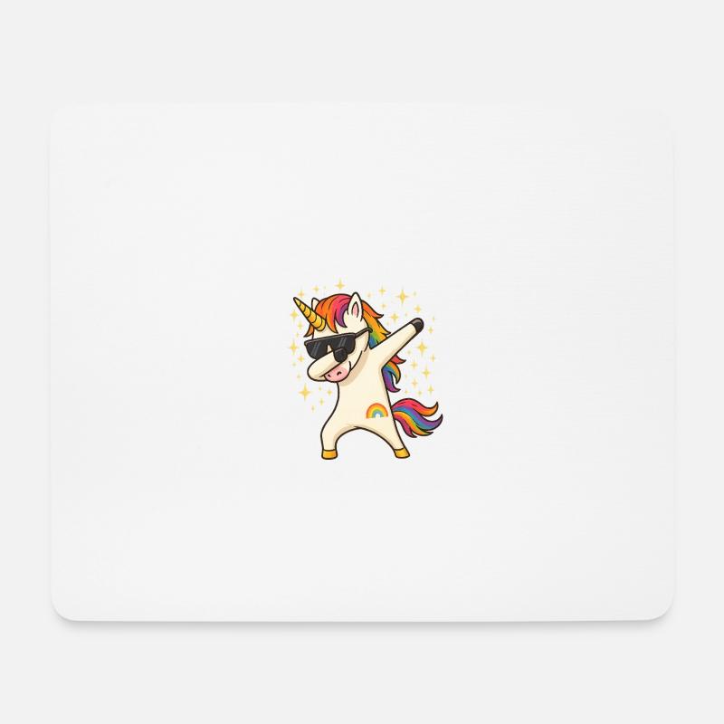 Licorne - Tapis de souris (format paysage) - blanc