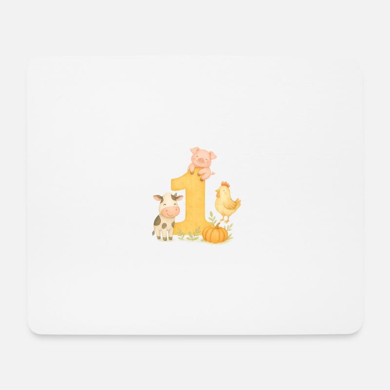 Farm Birthday / Bauernhof Geburtstag - Mousepad (Querformat) - Weiß