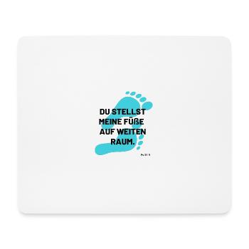 du stellst meine Füße auf weiten Raum - Mousepad (Querformat) - Weiß - Vorne