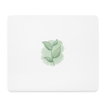 sommerlich frisch, grüne Blätter - Mousepad (Querformat) - Weiß - Vorne