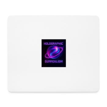 Holographic Surrealism – Neon-Universum - Mousepad (Querformat) - Weiß - Vorne