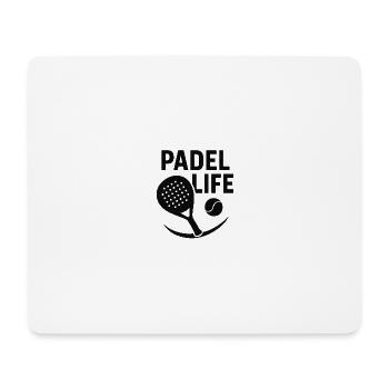 Silhouette de vie en padel - Tapis de souris (format paysage) - blanc - Devant
