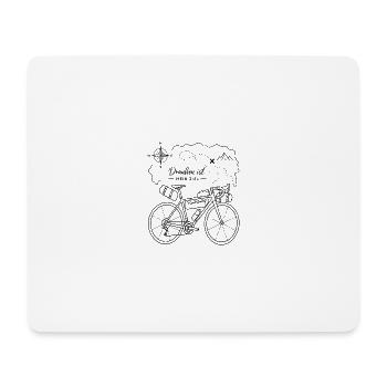 Radreise Traummotiv Kompass Berge - Mousepad (Querformat) - Weiß - Vorne
