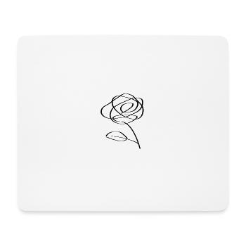 Symbol flower black design trendy cool - Mouse Pad (horizontal) - white - Front