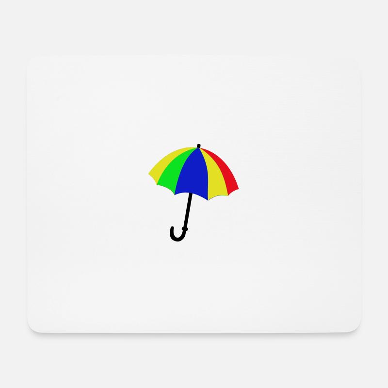 Logo bunter Regenschirm - Mousepad (Querformat) - Weiß