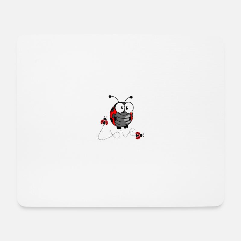 Marienkäfer Love - Bringe Glück in dein Leben! - Mousepad (Querformat) - Weiß