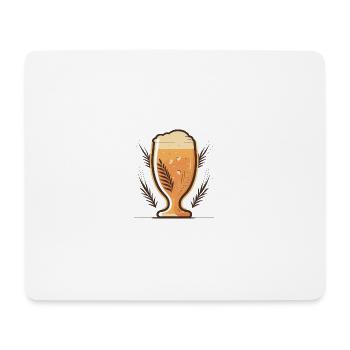 Cool beer glass for beer lovers - Mouse Pad (horizontal) - white - Front