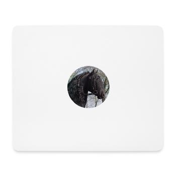 Kopf Friesenhengst - Mousepad (Querformat) - Weiß - Vorne