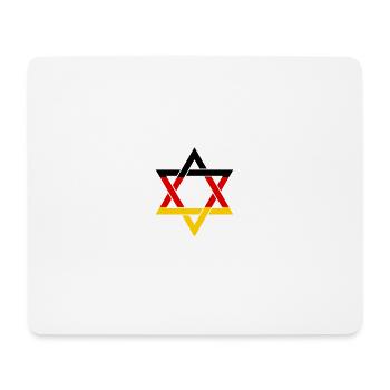 PROUD GERMAN JEW Judaism Jews Menorah - Mouse Pad (horizontal) - white - Front