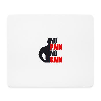 No Pain No Gain - Tapis de souris (format paysage) - blanc - Devant