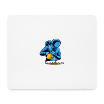 Astronaute café barista - Tapis de souris (format paysage) - blanc - Devant