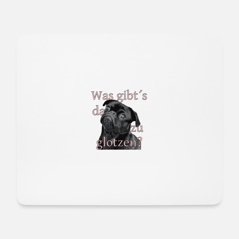 Was gibt´s da zu glotzen? - Mousepad (Querformat) - Weiß