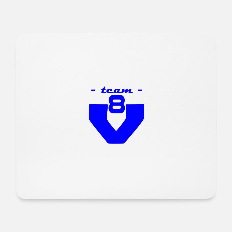 Team V8 - Mousepad (Querformat) - Weiß
