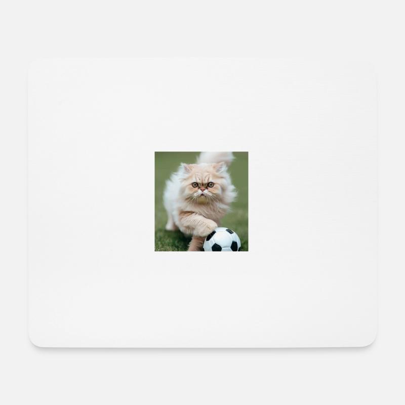 Perserkatze Negan spiel Fussball - Mousepad (Querformat) - Weiß