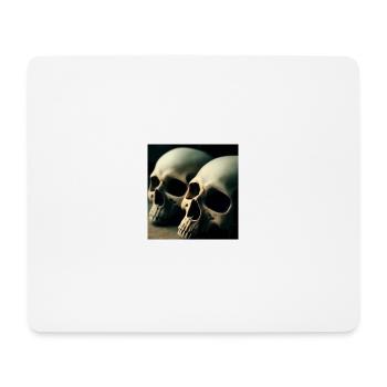 Toten kopf disgn - Mousepad (Querformat) - Weiß - Vorne