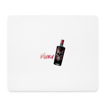 Seul crâne d’amateur d’alcool à la vodka - Tapis de souris (format paysage) - blanc - Devant