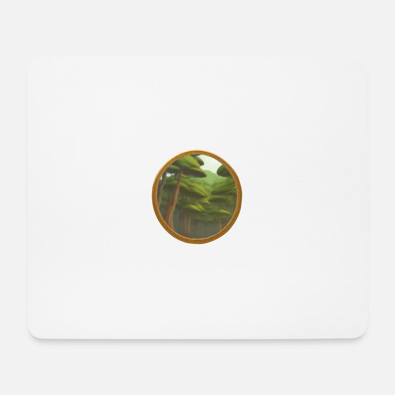 Waldliebe für Groß und Klein - Mousepad (Querformat) - Weiß