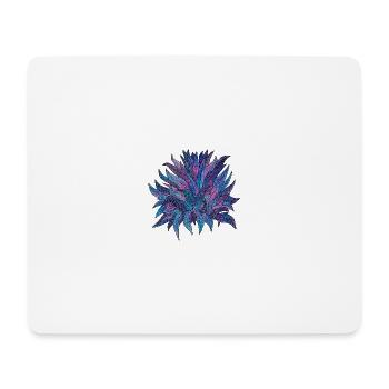 Purple Blue Leaf Pattern - Mouse Pad (horizontal) - white - Front