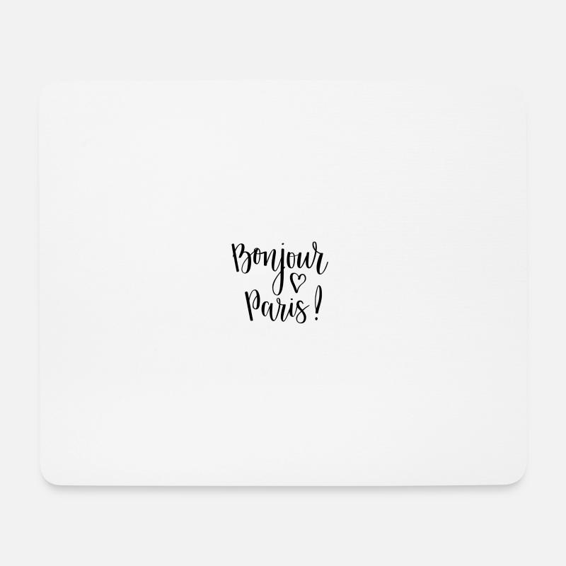 Paris Bonjour - Mousepad (Querformat) - Weiß