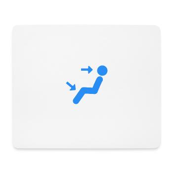 Air conditioning ventilation indicator light Auto Icon - Mouse Pad (horizontal) - white - Front