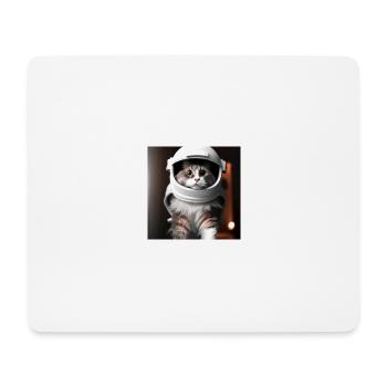 The future cat astronaut - Mousepad (Querformat) - Weiß - Vorne