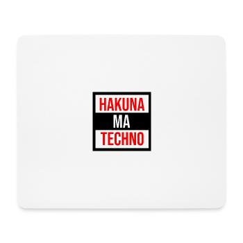 Hakuna Techno Zitat - Mousepad (Querformat) - Weiß - Vorne