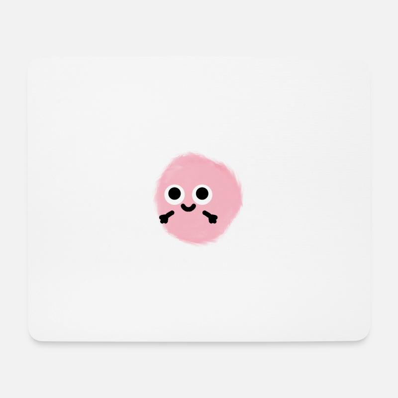 CUTE PLUSH BALL!! - Mouse Pad (horizontal) - white