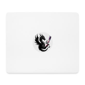 Stylish Tattooed Dragon - Mouse Pad (horizontal) - white - Front