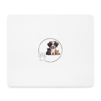 Dogs and cats love - Mouse Pad (horizontal) - white - Front