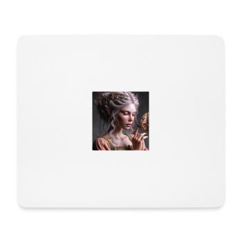 Fairy and butterfly. - Mouse Pad (horizontal) - white - Front