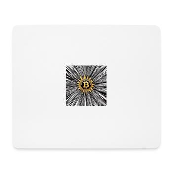 Golden Bitcoin Sun - Mouse Pad (horizontal) - white - Front