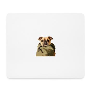 Compagnon fidèle avec style – Bulldog Spirit - Tapis de souris (format paysage) - blanc - Devant