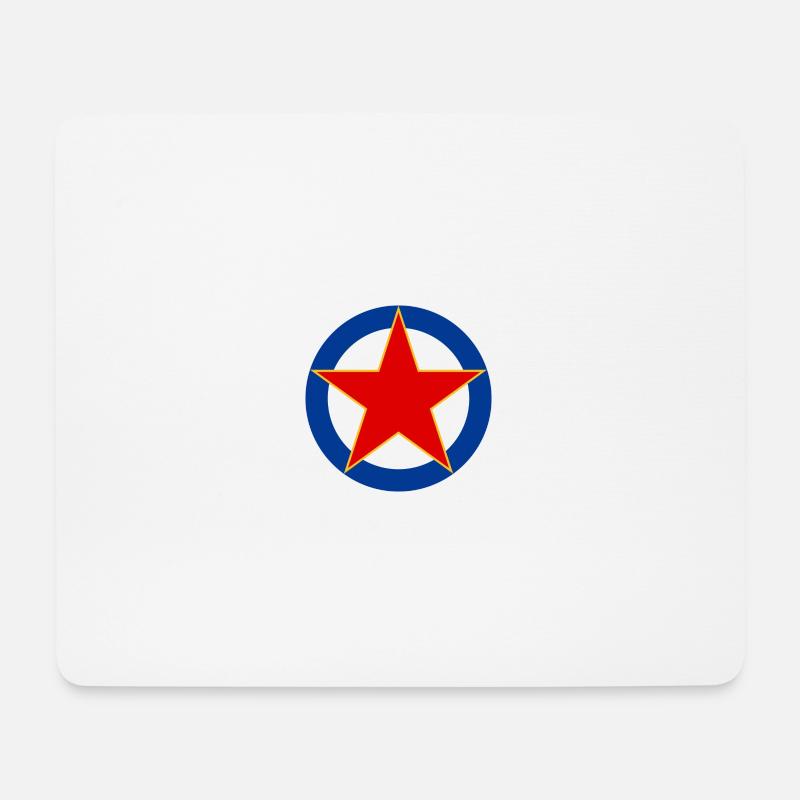 Rote Stern - Mousepad (Querformat) - Weiß